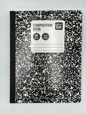 Pen + Gear Composition Book Wide Ruled 80 Pages 9.75" x 7.5" Black and White