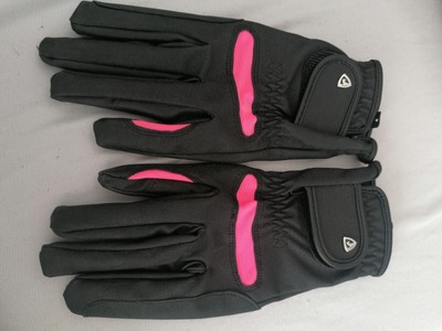 William Hunter Reitsport leichte Reithandschuhe - schwarz & pink 