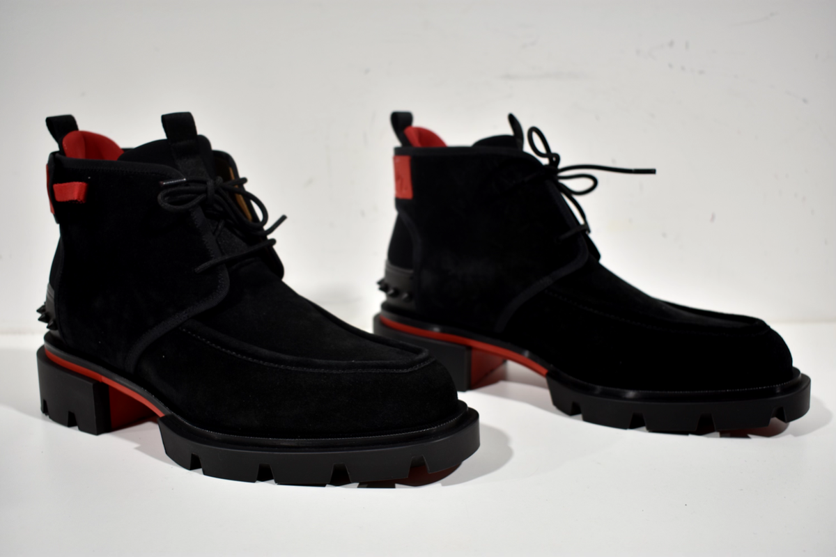 Christian Louboutin Mens Our Georges 2 Flat Black Suede Christian Louboutin Mens Our Georges 2 Flat Black Suede
