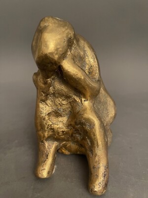 Bronze Art deco figures Quebec Canada antique  sculpture  Riendeau  #BRF4