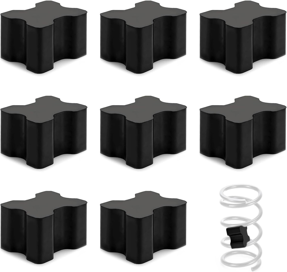 8-Piece Rubber Coil Spring Spacers – Small Booster For Front Or Rear Lift