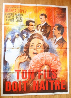 TU HIJO DEBE NACER Marga Lopez original LARGE french movie poster