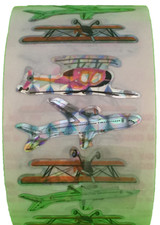 300 Airplane Stickers in roll of 100 modules 2"x2" , ea. sticker 1-5/8" RPZ6123