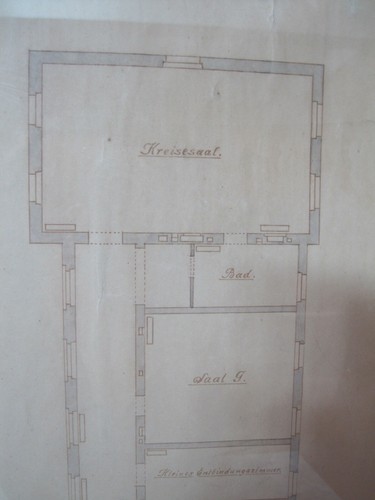 Original alter Plan Grundriss Universitäts Frauenklinik Tübingen um 1930 gerahmt - 第 10/12 張圖片
