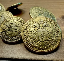 8 Bill Blass USA Replacement Gold Metal Buttons Blazer Sport Coat