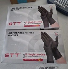 Black Nitrile Gloves 4 Mil Powder Latex Free Exam Grade 200 Gloves