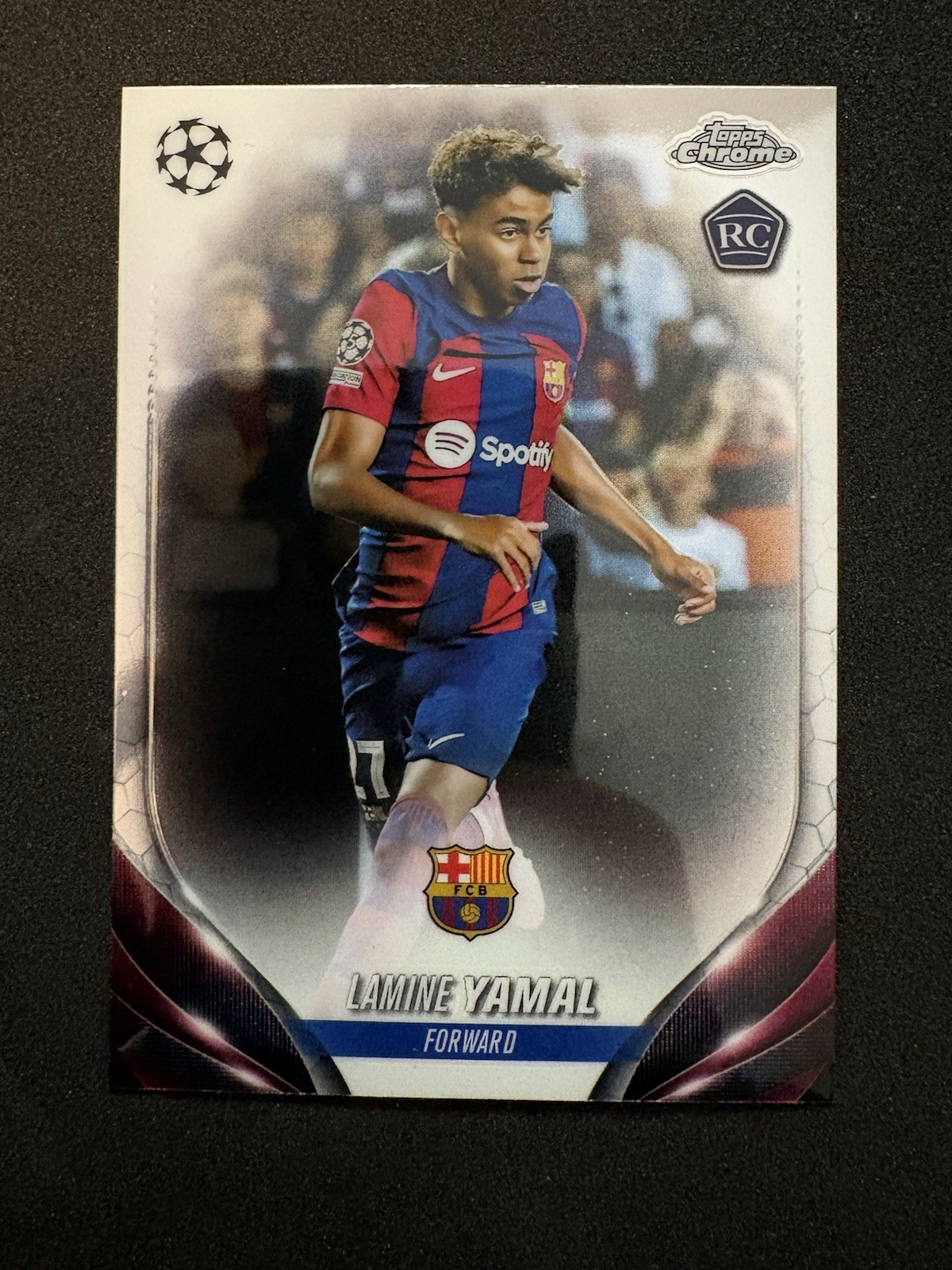 Lamine Yamal 2023-24 Topps Chrome UEFA #64 Rookie RC - FC BARCELONA