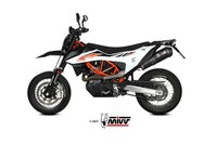 Mivv Oval Auspuff Edelstahl Schwarz Passend FüR Ktm 690 Smc R 2019-2024