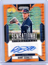 2025 Panini Prizm #SS-DS Danny Serretti Sensational Signature Orange Pulsar #/99