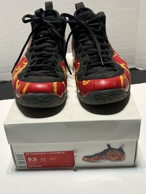 Nike Air Foamposite 1 SP Supreme Red Gold DB Men s Size 10.5 Sneakers 652792-600
