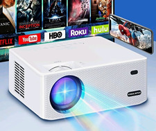 VISULAPEX LCD Projector 1080P 15000 Lumens Bluetooth 5G WiFi USB HDMI VGA White
