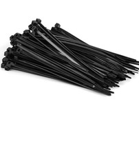 4-in 18-Ib Tensile Strength Nylon Zip ties Black with UV Protection 20 pc