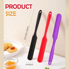 Silicone Jar Spatula, 3Pcs Spatulas Kitchen Set, Heat Resistant Jam Spreader