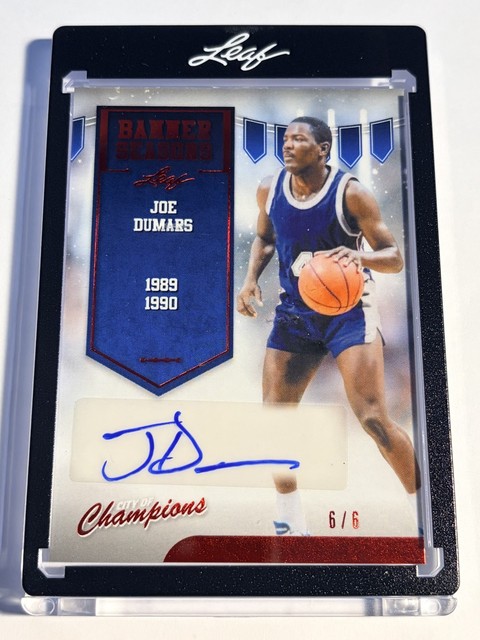 2026 Leaf City of Champions JOE DUMARS Detroit Pistons Autograph Auto 6/6