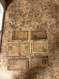 Collection Of 7 Colonial Shillings From Independence Times Copies