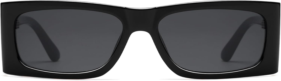 Retro Rectangle Sunglasses Men Women Wrap-Around Design with 4 Lenses ...