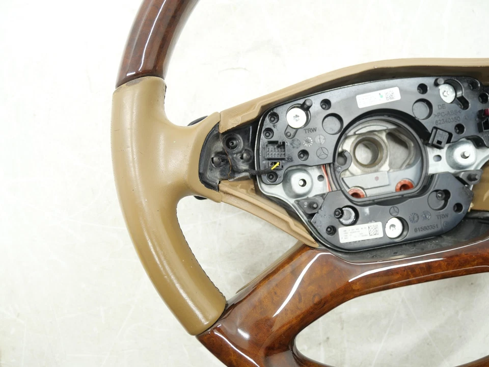 二手木纹方向盘带桨移 2007 - 2013 梅赛德斯奔驰 S550 原始设备制造商 — 第 2/4 张图片