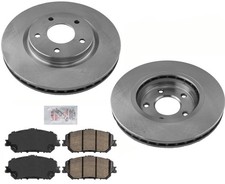 Front AmeriBRAKES Coated Disc Brake Rotors & Pads Fits Nissan Rogue 2021-2023