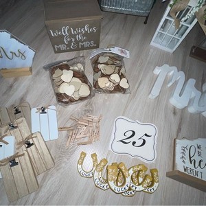 Large Lot of Western Barn Rustic Wedding Party Supplies Decor Cowboy Style