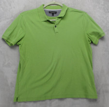 Banana Republic Polo Shirt Mens Large Green Luxury Touch Cotton Golf Casual