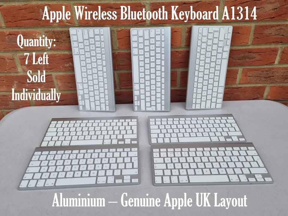 Apple Wireless Bluetooth Keyboard A1314 Aluminium - Original Apple UK Layout