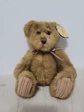 First  Main MINKY Brown BEAR Plush with Corduroy Paws 7"