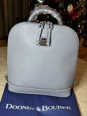 Dooney & Bourke Saffiano Small Zip Pod Backpack in GREY 