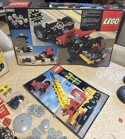 Vintage LEGO Lot 1980 Technic #8860 Basic #744 Motor Box Manuals Incomplete