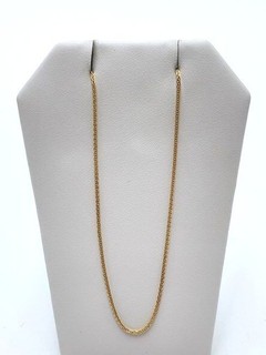22" 14K Yellow Gold Italian Wheat Chain Link Necklace 3.62 Grams