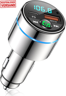Mohard FM Transmitter Auto Bluetooth 5.3, Ganzmetall PD 30W & QC3.0 18W   