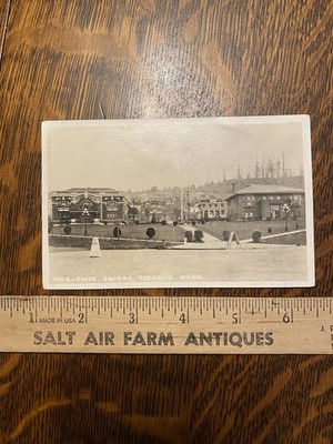 RPPC Civic Square Chehalis Washington Real Photo Postcard