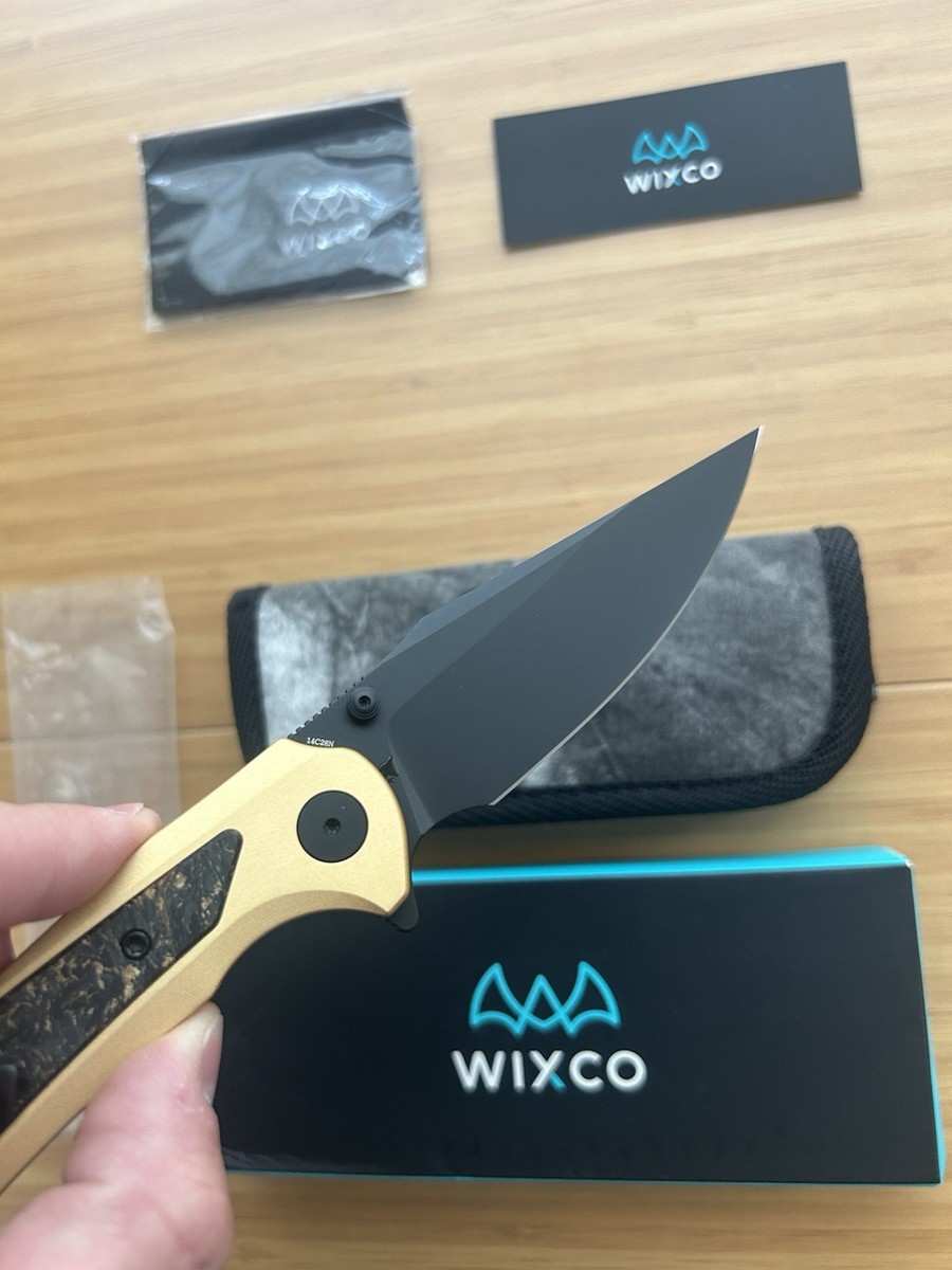 Wixco Knife Scort WX14-B - Gold Aluminum w/ Shredded CF Inlay