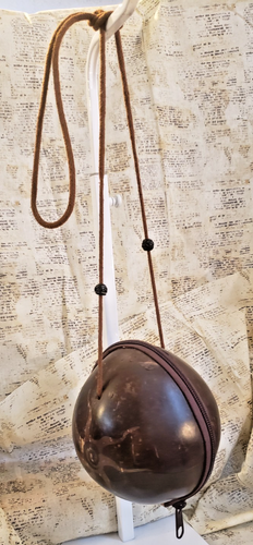 Preowned - Unique, Earthy - Coconut Purse - Lightweight with a long strap - Afbeelding 3 van 12