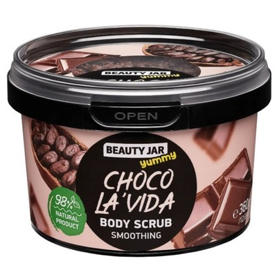 Beauty Jar Choco La'Vida Körperpeeling mit Kakao und Kokosnussöl - 360 g