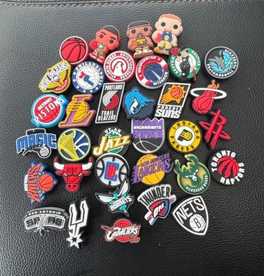 NBA croc shoe charms lot - 34 pieces