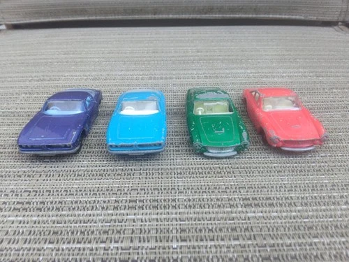 SET 4 Vintage MatchBox Cars. 2 Super fast #14,  2 Ferraris Berlinettas #75