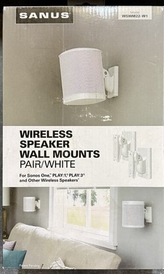 Sanus WSWM2-W1 Wireless speaker wall mount for Sonos Play & others ( Pair)