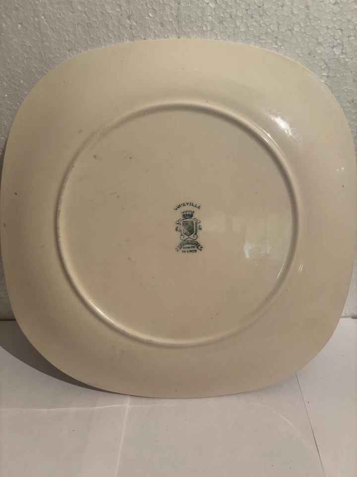 Assiette carré décor Alsacienne Luneville   - Photo 2/3