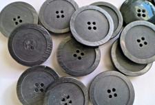 Pack of  8 Slate Grey  Buttons  22mm Knitting Sewing