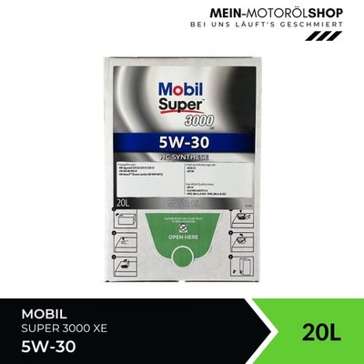 Mobil Super 3000 XE 5W-30 VW Mercedes Opel ACEA C3 API SN 20 Liter BAG-IN Box