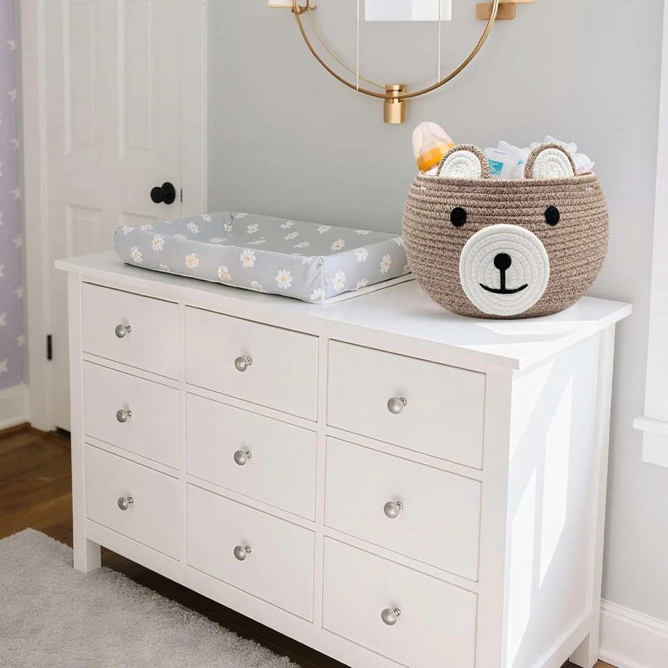 BYLSSNUK Cesta de Bebé para Guardería - Cestas de Regalo de Oso Vacías para Niños Baby Show Foto 4 de 4