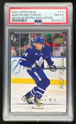 2023 Upper Deck Extended Series '08 Retro Exclusives Auston Matthews /100 PSA 8