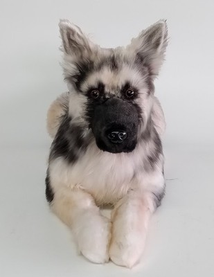DragonMoss Realistic Plush Dog Lifelike Stuffed Animal Ready-Made Comfort Gift