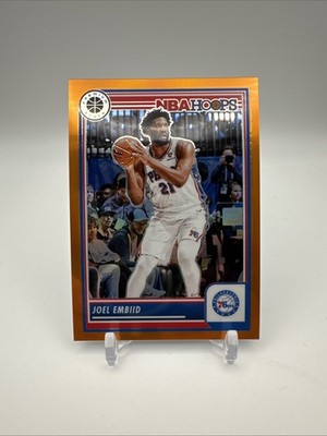2023-24 Panini NBA Hoops Premium Stock Joel Embiid Orange Prizm /299 MINT 🔥