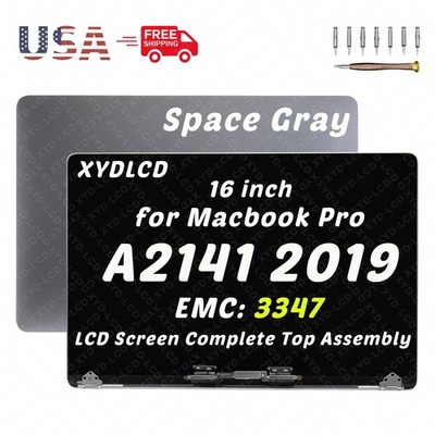 for Apple MacBook Pro 16'' A2141 2019 Full LCD Screen Assembly Replacement Silver