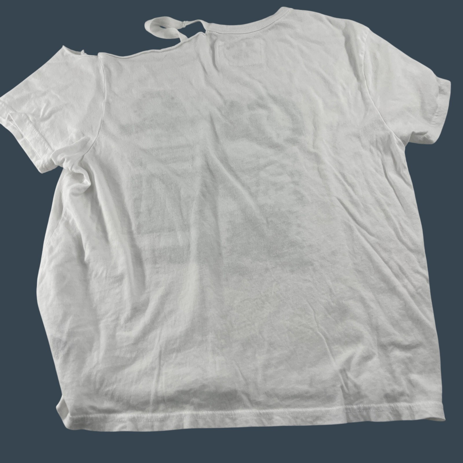 True Religion Women's Large White Graphic T-Shirt 50% Cotton 50% Modal thumbnail 5