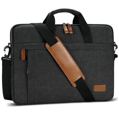 ESTARER Laptop Bag 17-17.3 Inch, Computer Bags Dark Grey-canvas