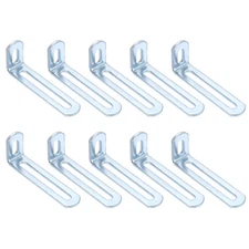10 Pcs Slotted l Bracket, 3.1"x1.2"x0.7" Adjustable Corner Bracket, Silver