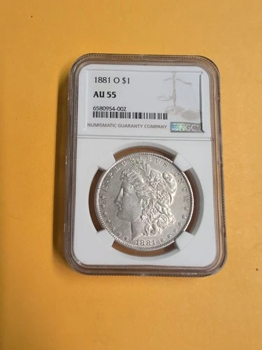 1881-O New Orleans Mint Silver Morgan, NGC AU55