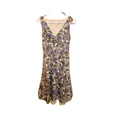 Ann Taylor Loft Floral Dress Women's Size 0 Sleeveless Side Zipper Clothing